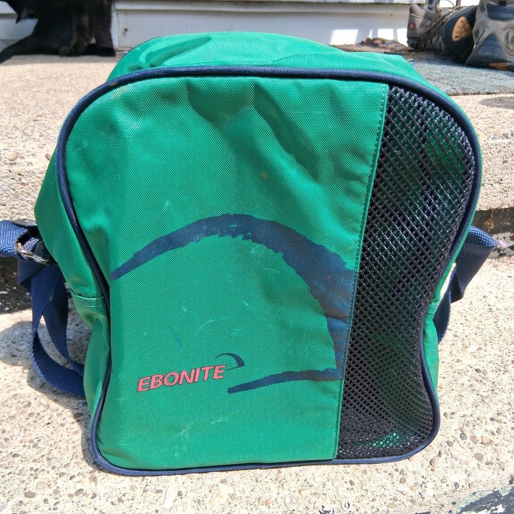 Vintage 80s 90s Ebonite Bowling Bag Green Navy VGVC
